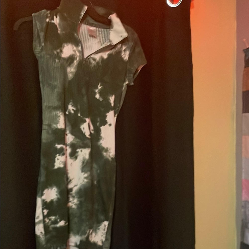 Tie-Dye Collared Dress